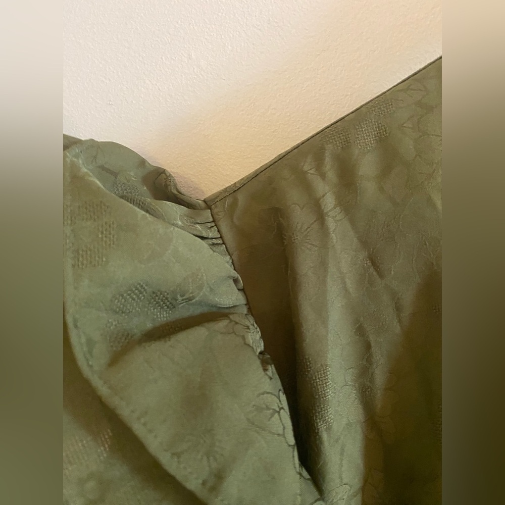 JessaKae Olive Green Tiered Ruffle Midi Dress - Picture 5 of 12
